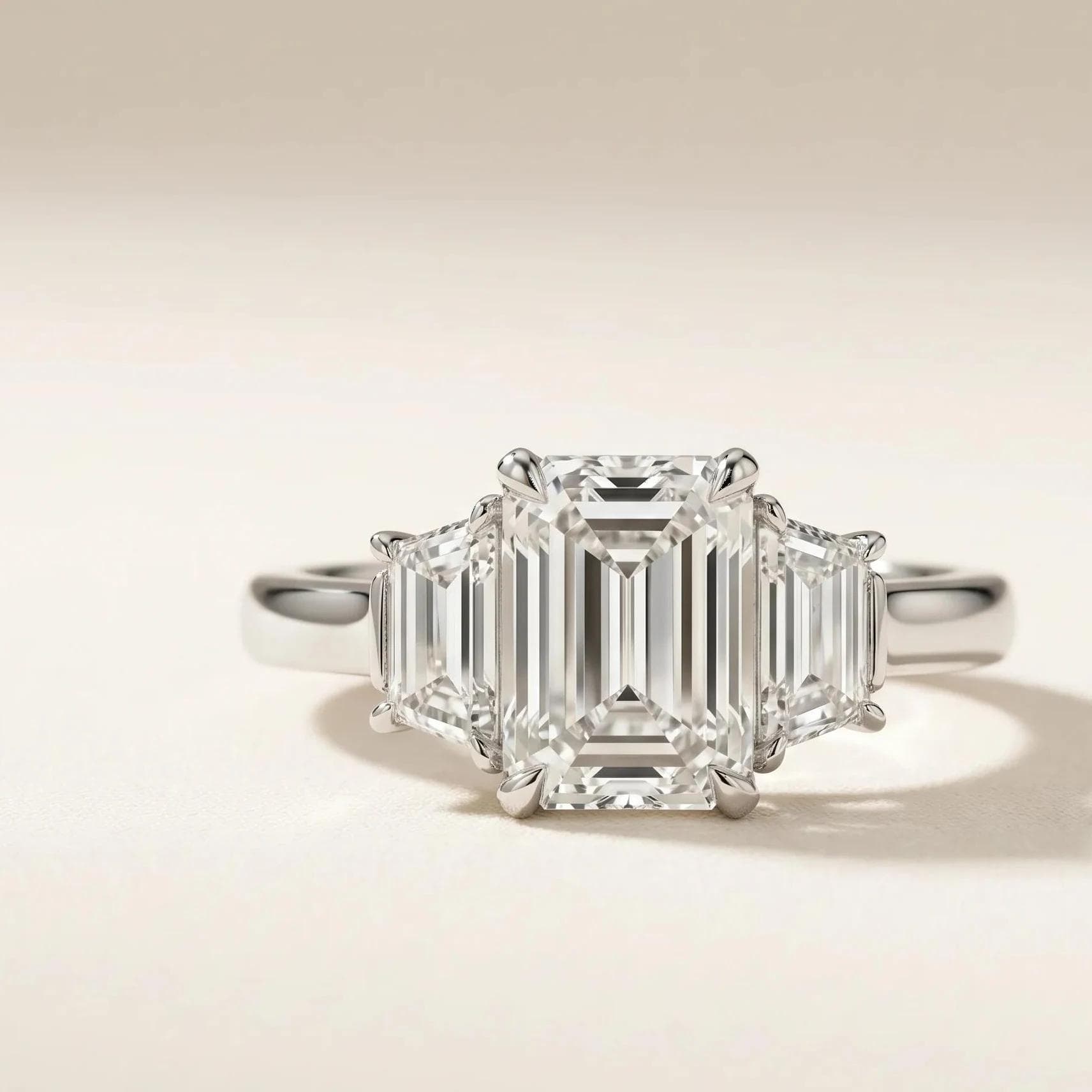 Emerald Cut Three-Stone