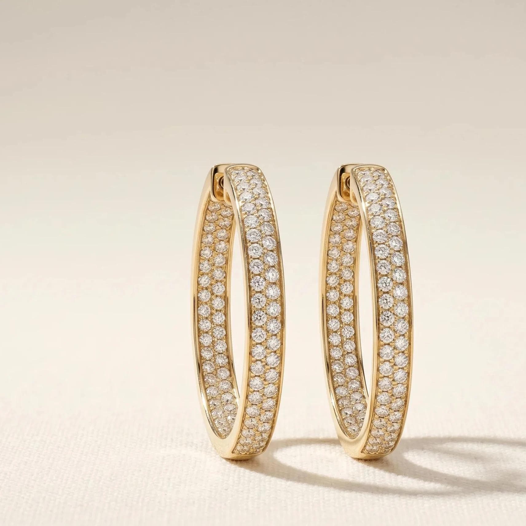 Inside-Out Pavé Hoops
