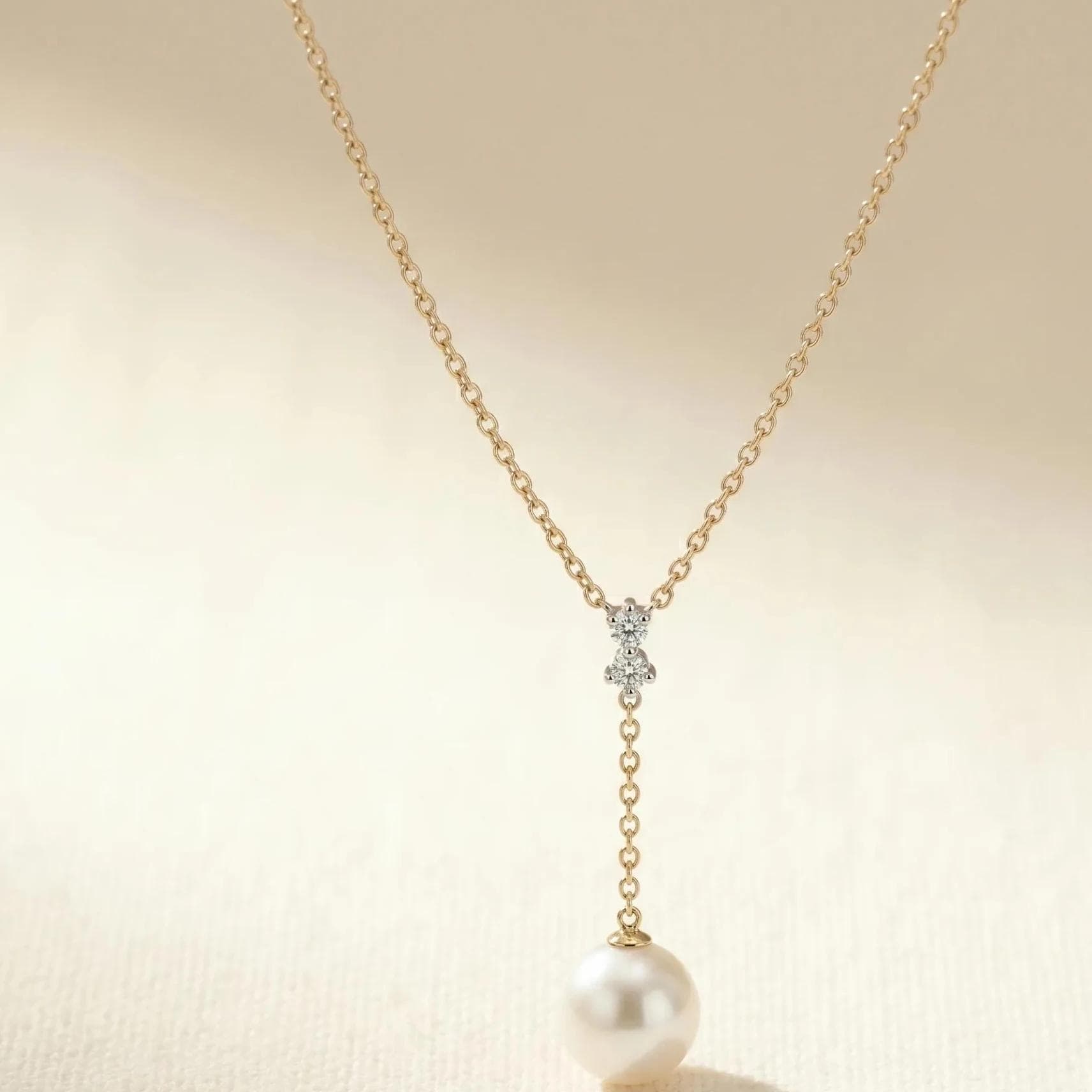 Pearl Diamond Lariat